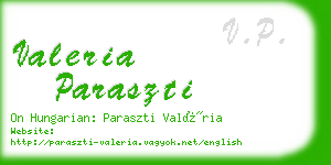 valeria paraszti business card